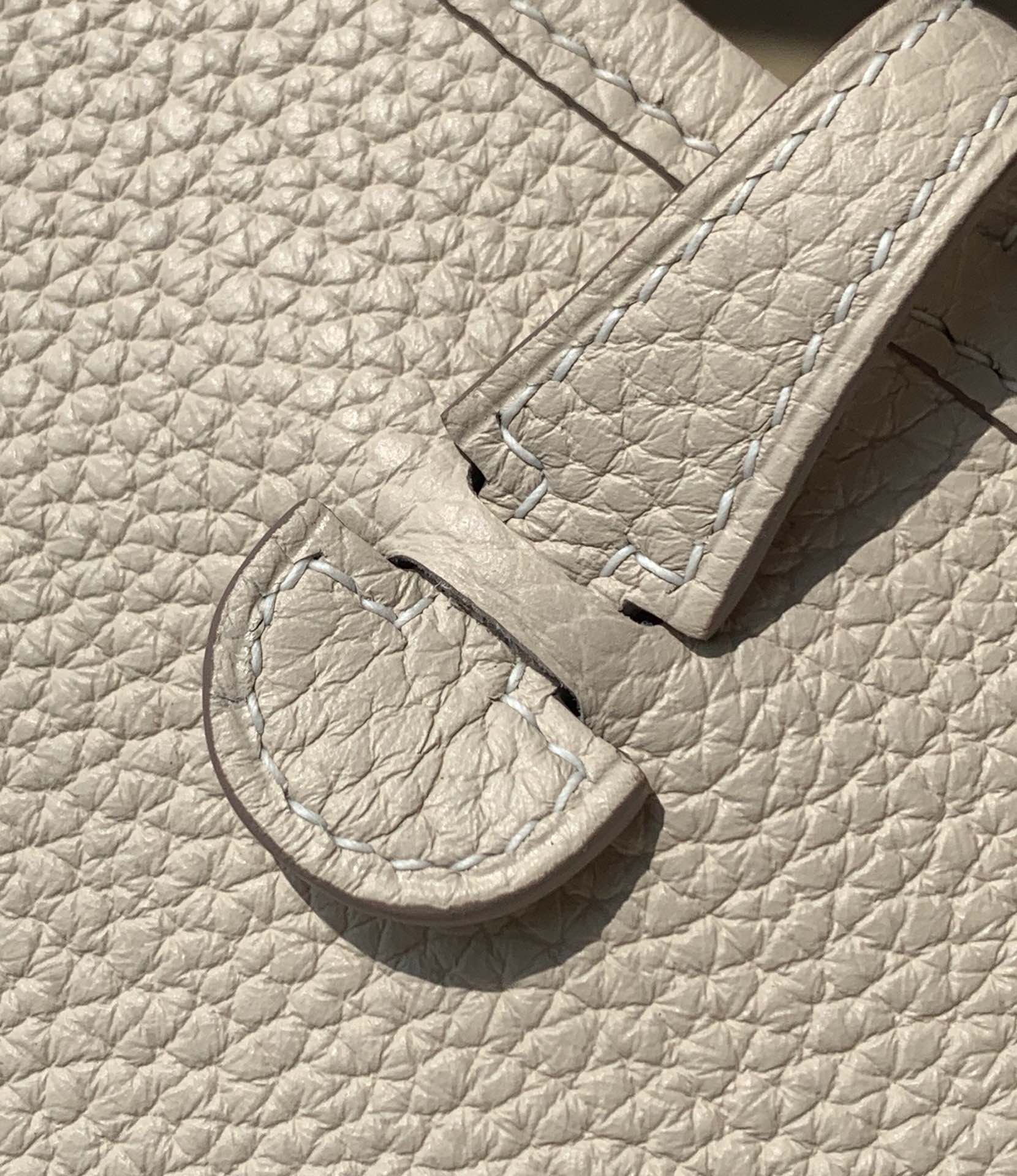 에르메스 미니 에블린16 나타 화이트 은장 토고가죽